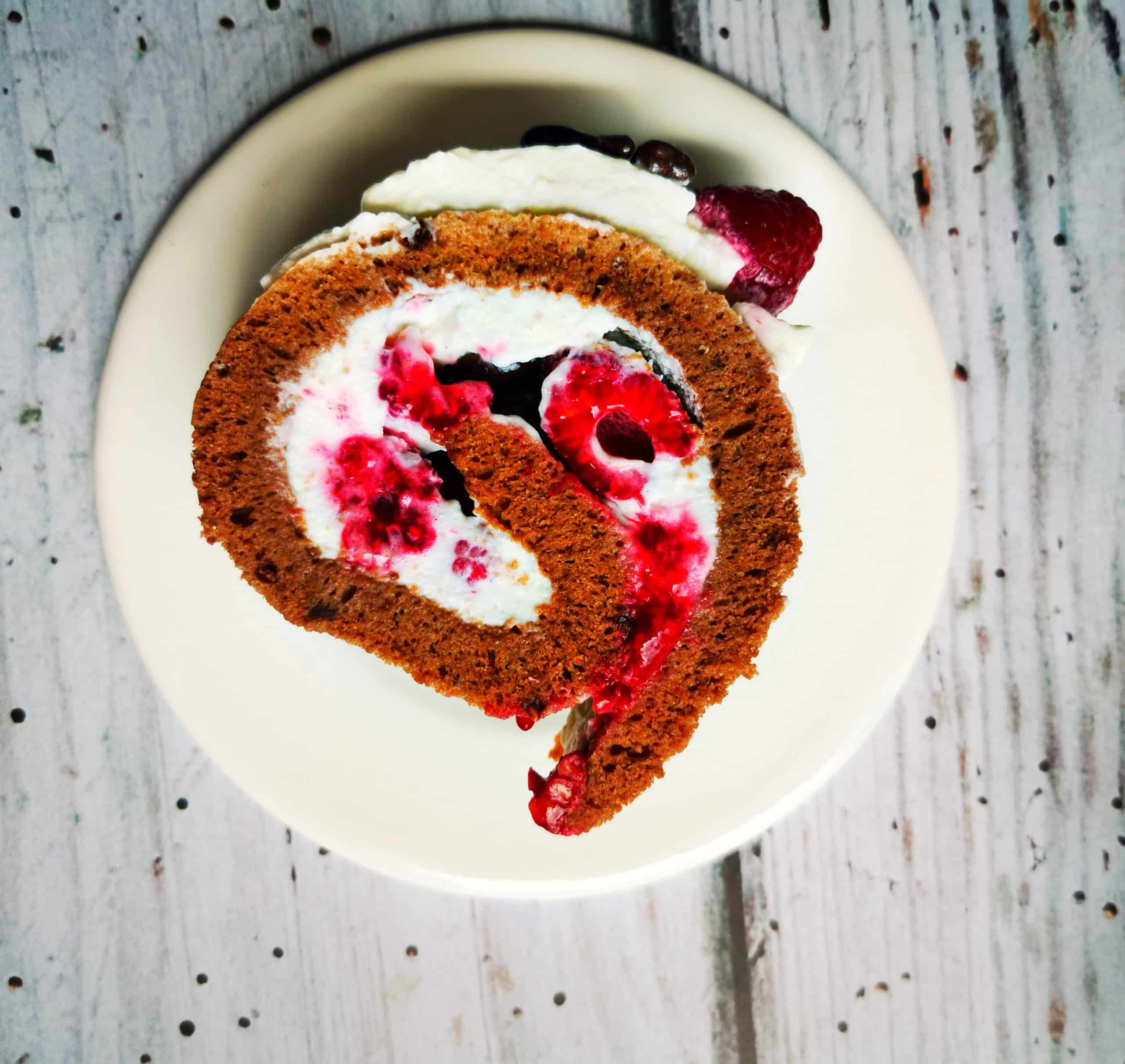 Schokolade-Himbeer-Roulade