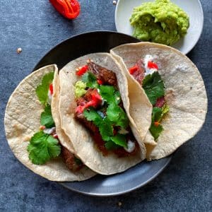 Tacos mit Flank Steak und Habanero Chili