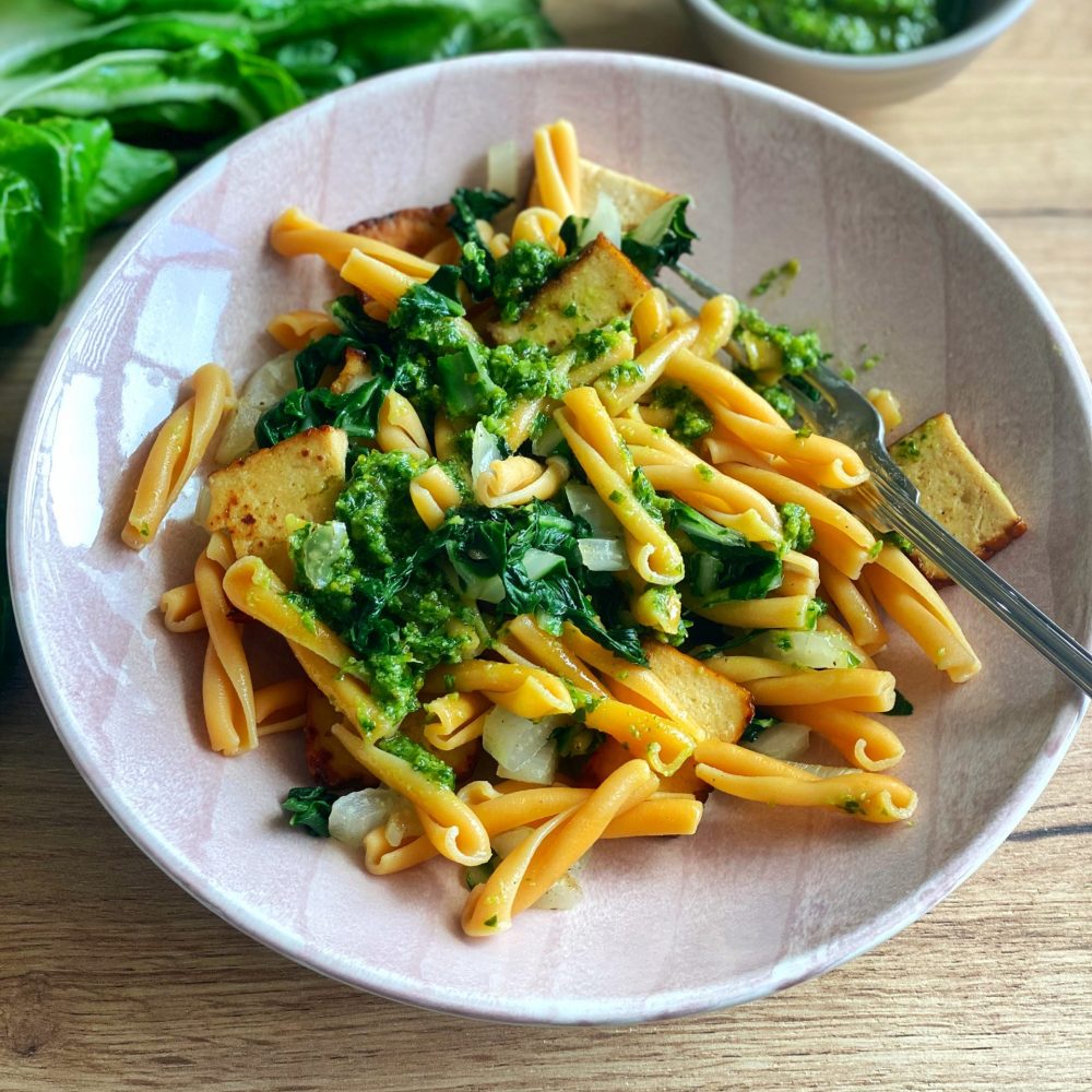 Kichererbsen Pasta mit Bärlauchpesto ANA + NINA
