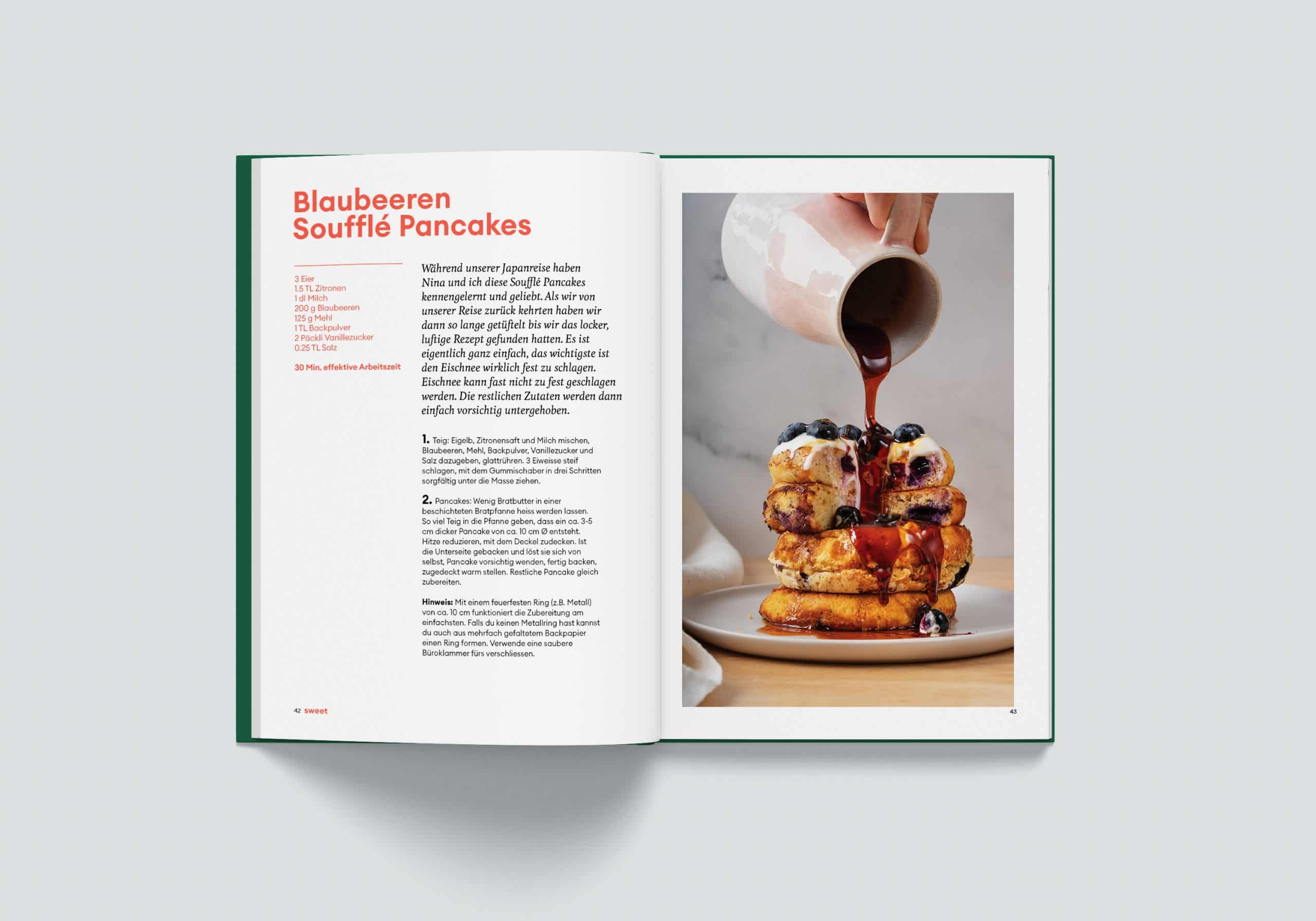 Kochbuch fresh & simple, Blaubeer Pancakes, ANA+NINA Kochbuch,