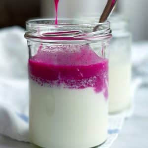 Joghurt, selbstgemacht, vegan, Pink Dragon, Frozen Smoothie Bowl