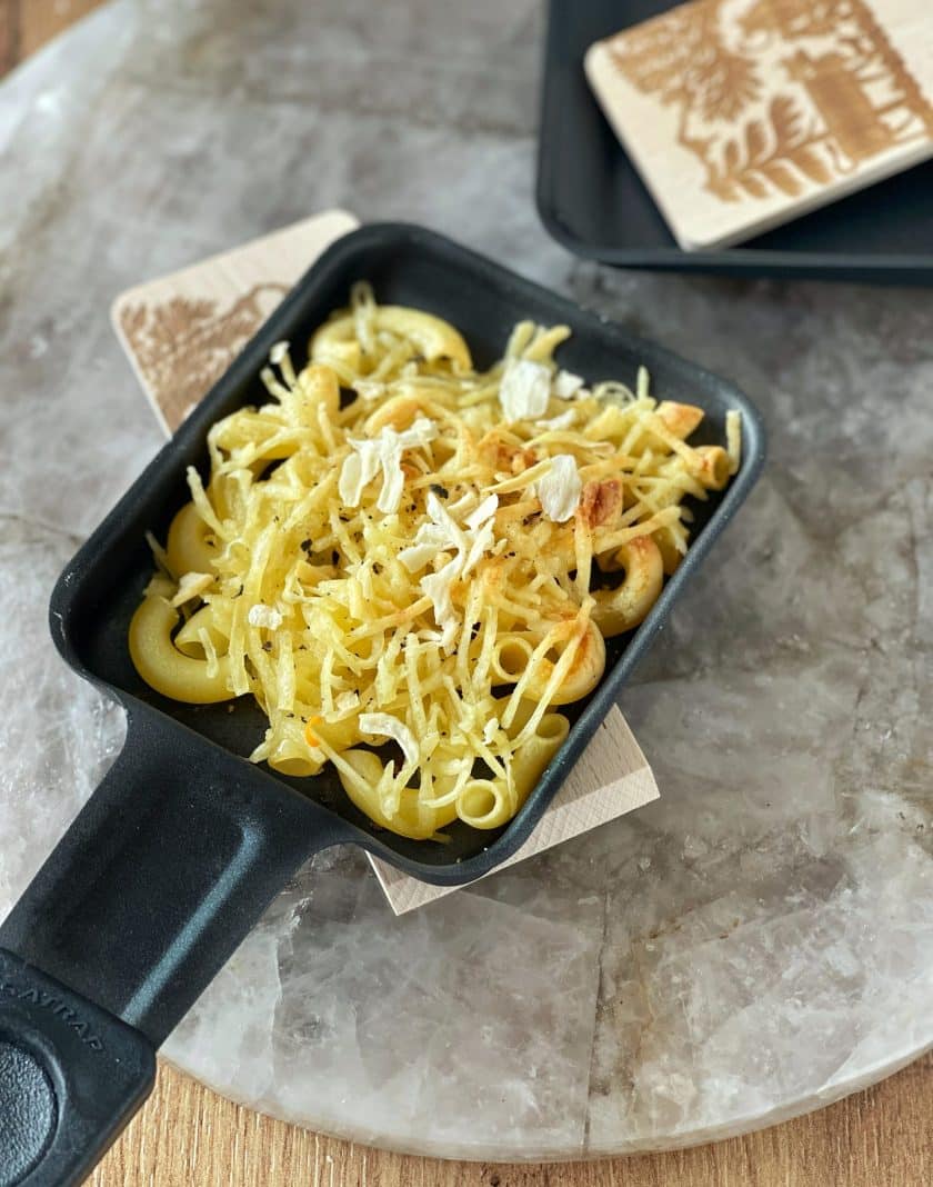 Raclette, vegan, Hörnli, Pasta, Mac'n'Cheese