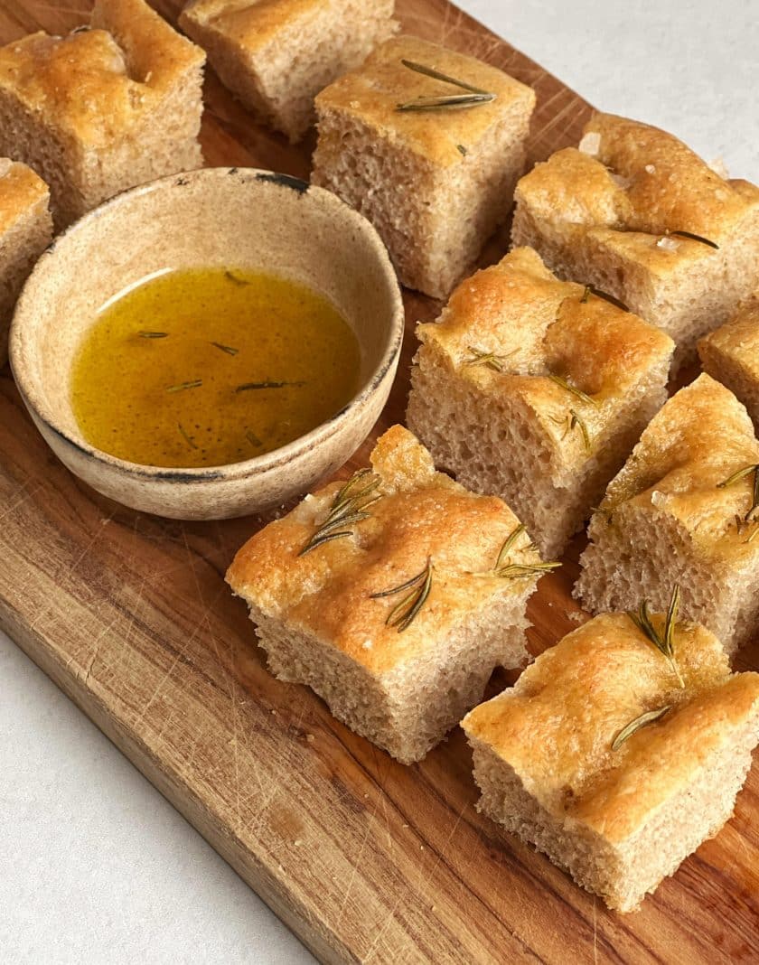 Focaccia mit Rosmarin, fertig