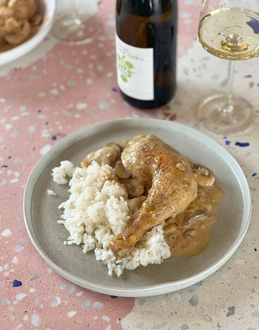 Pouletschenkel im Ofen mit Gemüse und Reis - ANA + NINA