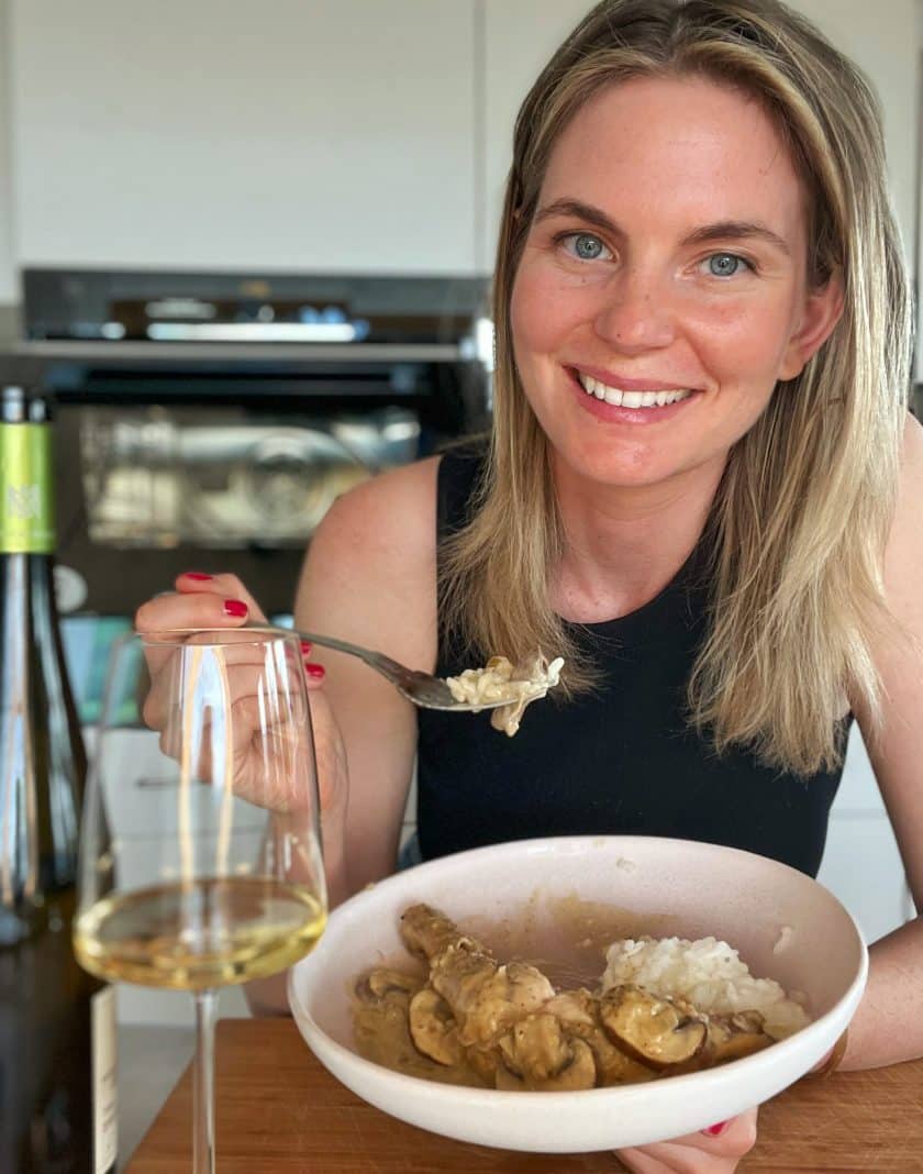 Poulet mit Rahmsauce, Hähnchen mit Pilzsauce