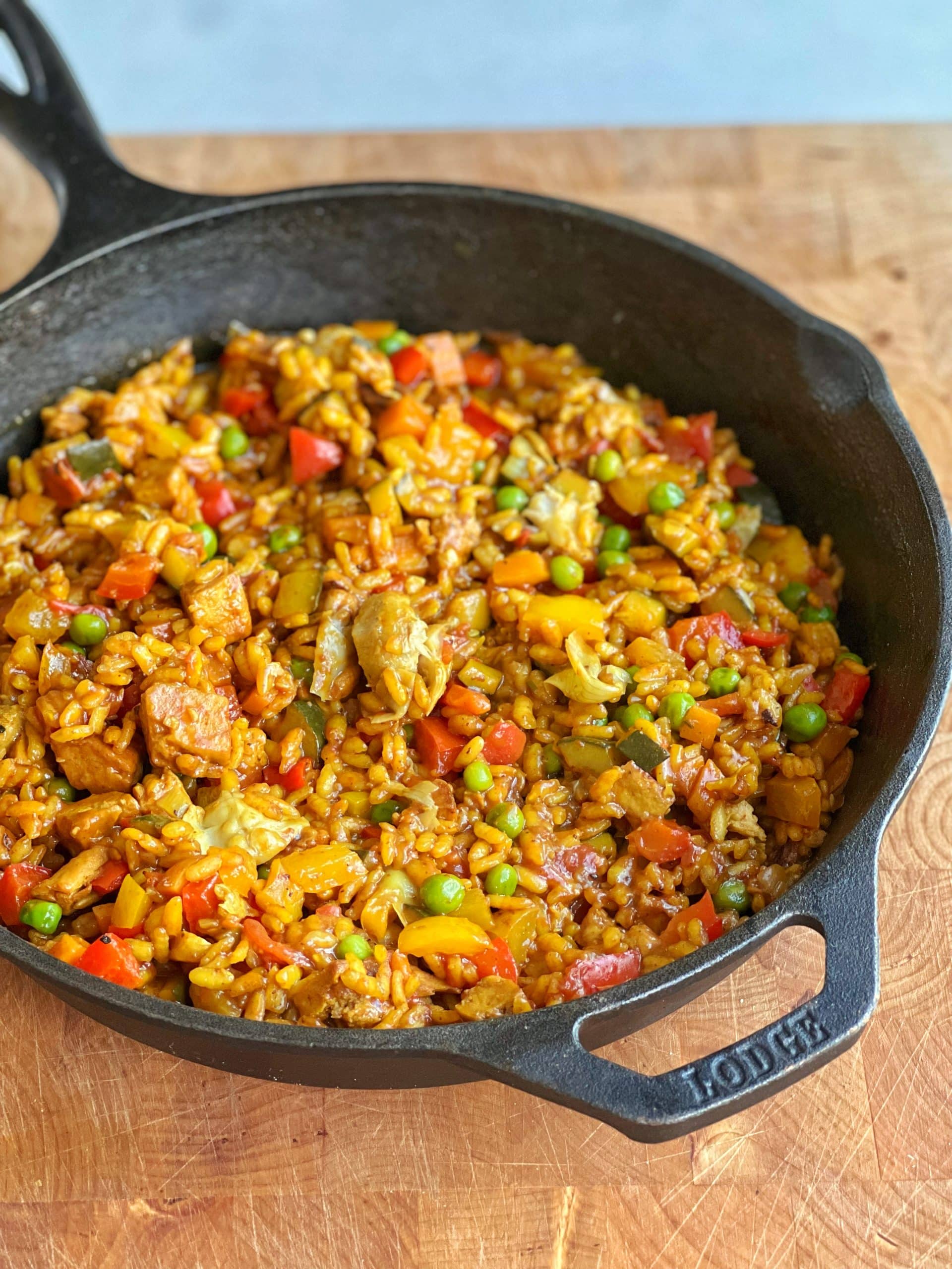 Vegane Gemüse Paella