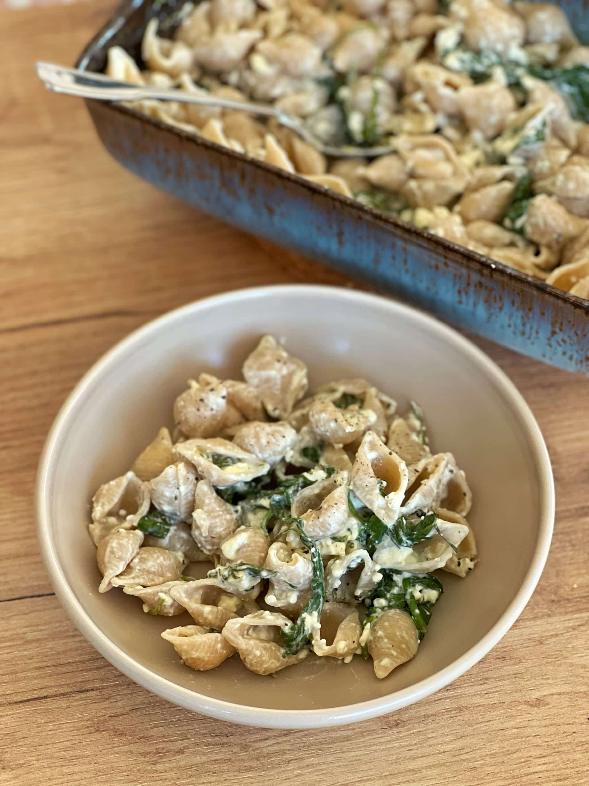 Baked Feta mit Spinat