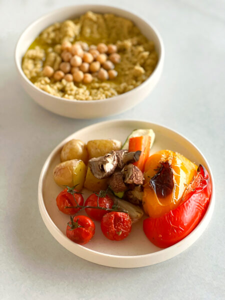 Ofengemüse auf Teller