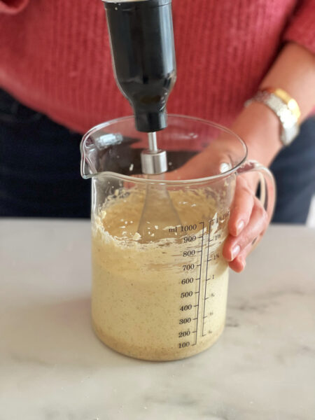 Schritt3: Herstellung der Mandelcreme für die Füllung der Tarte