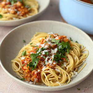 Spaghetti mit Lupinen-Bolognese, Titelbild