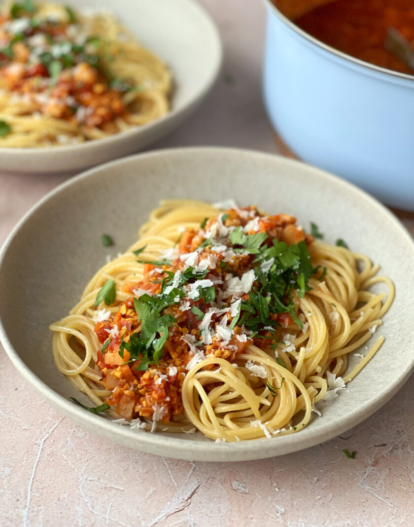 Spaghetti mit Lupinen-Bolognese, Titelbild