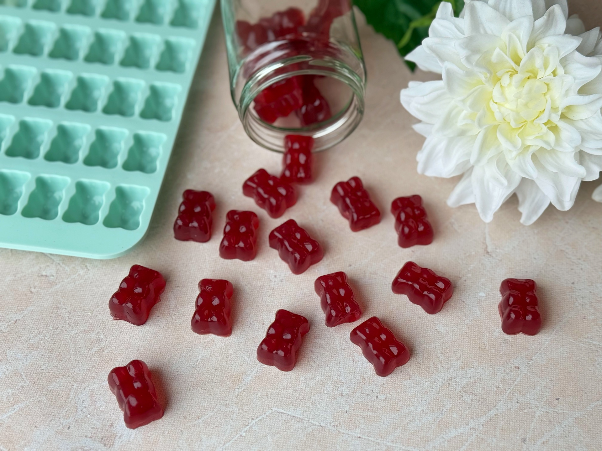 HONGECB Gummibärchen Selber Machen Set - 3 Silikonformen Mit Tropfern