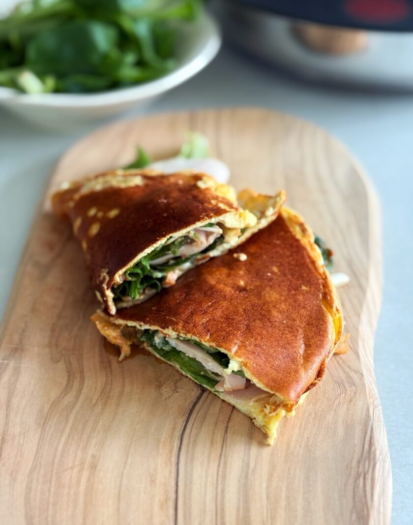 Hüttenkäse Wrap aus der Pfanne