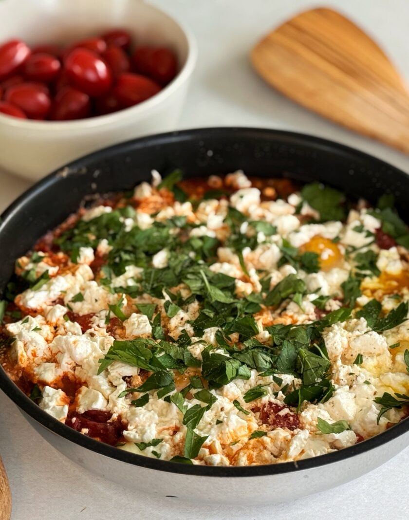 Schnelles Shakshuka servieren