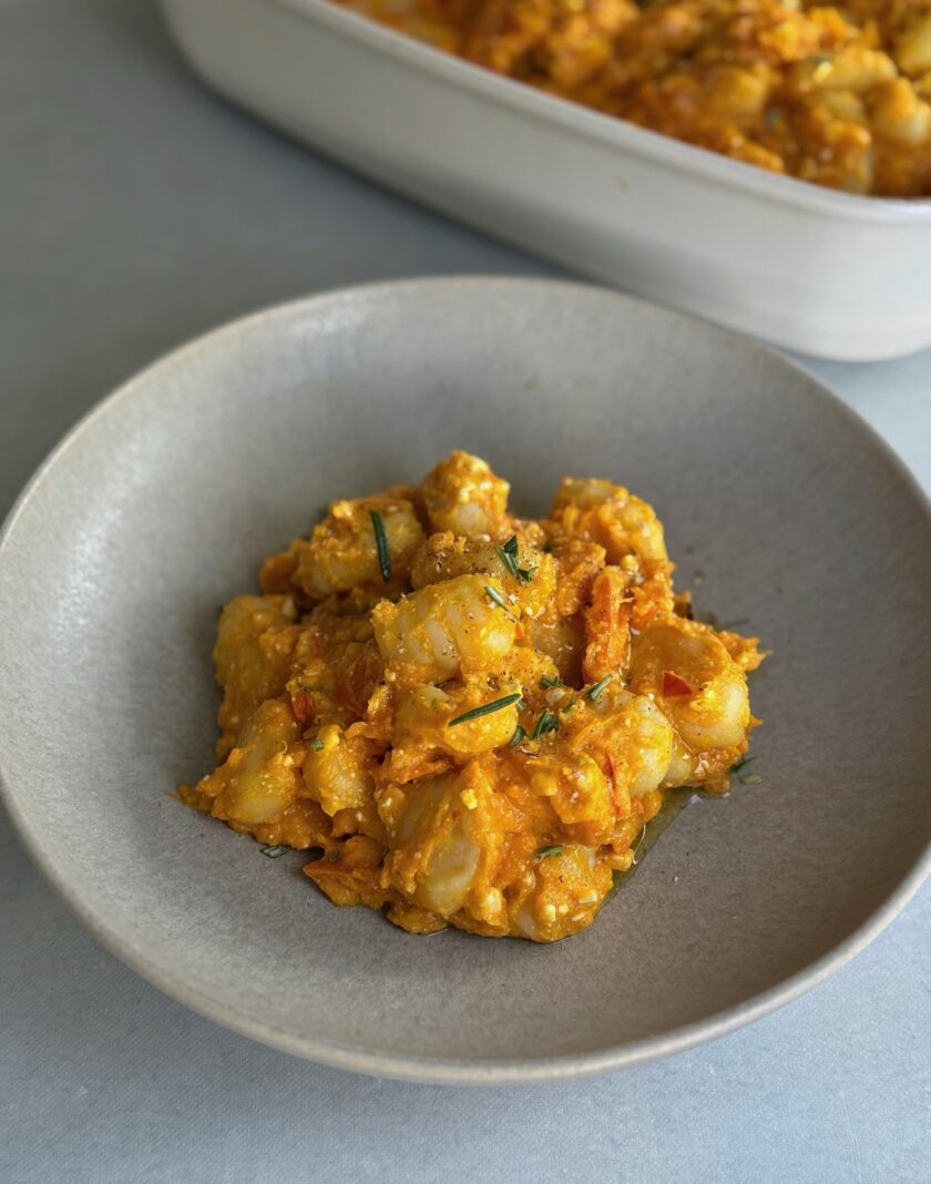 Cremige Kürbis-Feta-Gnocchi
