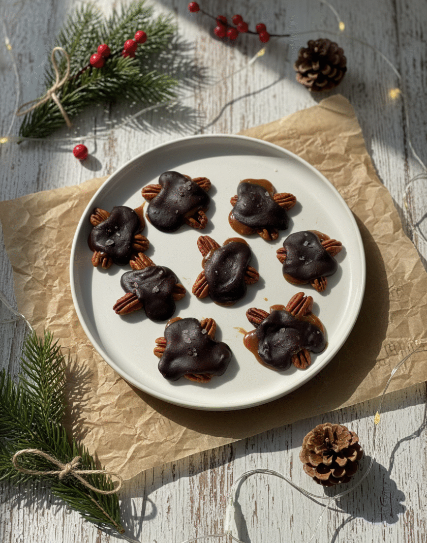 Salted Caramel Schokoladen Guetzli ohne Backen - nur 5 Zutaten!