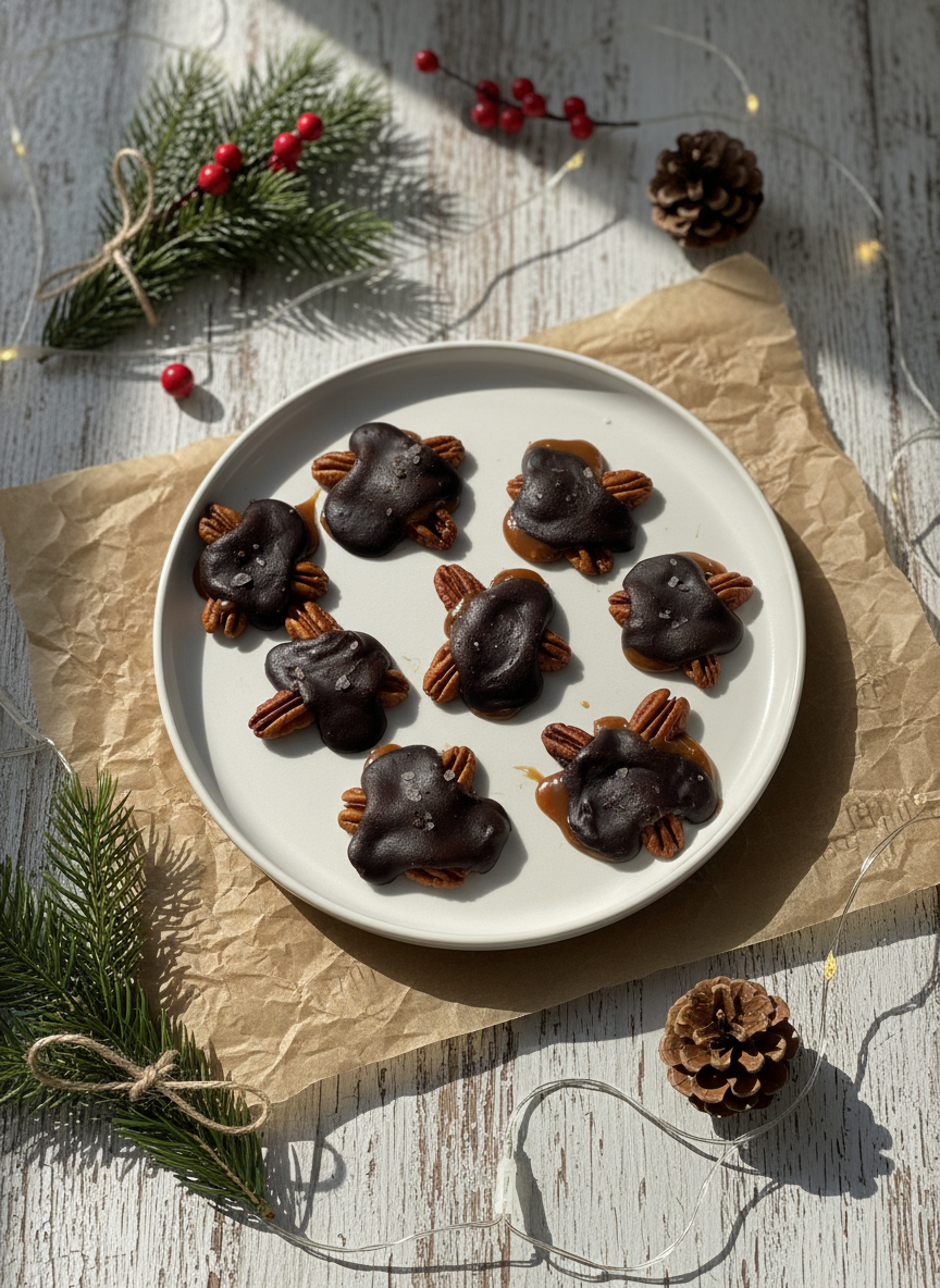 Salted Caramel Schokoladen Guetzli ohne Backen - nur 5 Zutaten!