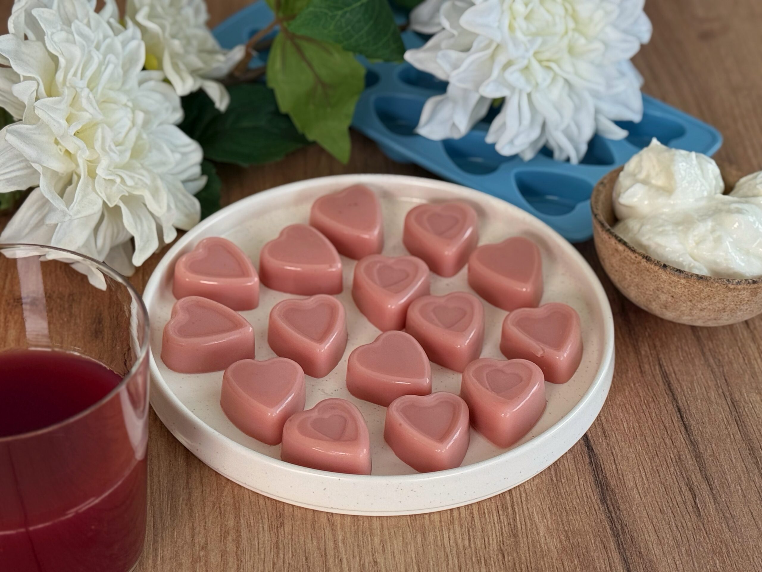 Fruchtige Joghurt-Gummi Herzen