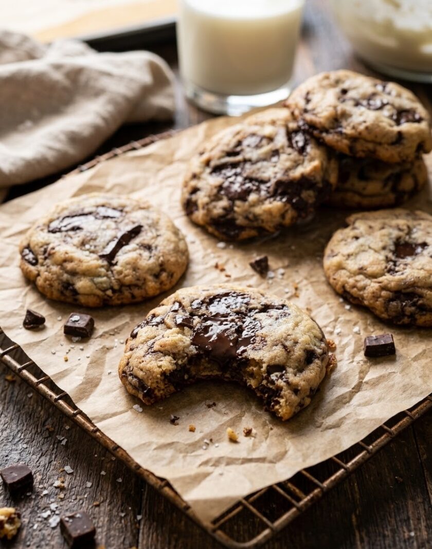 Diese American Chocolate Chip Cookies sind weich in der Mitte, knusprig am Rand, voll mit geschmolzener Schokolade und diesem warmen Duft, der sofort die ganze Wohnung cosy macht.