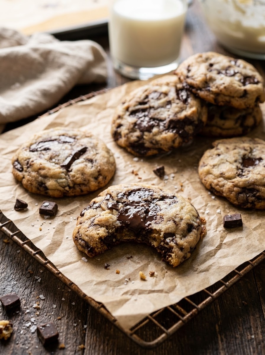Diese American Chocolate Chip Cookies sind weich in der Mitte, knusprig am Rand, voll mit geschmolzener Schokolade und diesem warmen Duft, der sofort die ganze Wohnung cosy macht.